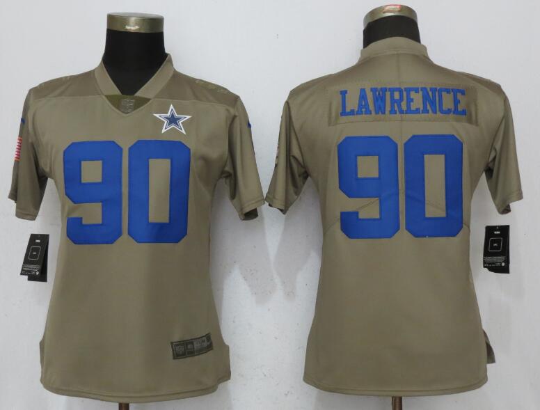 Women Dallas Cowboys #90 Lawrence Nike Olive Salute To Service Limited NFL Jerseys->atlanta falcons->NFL Jersey